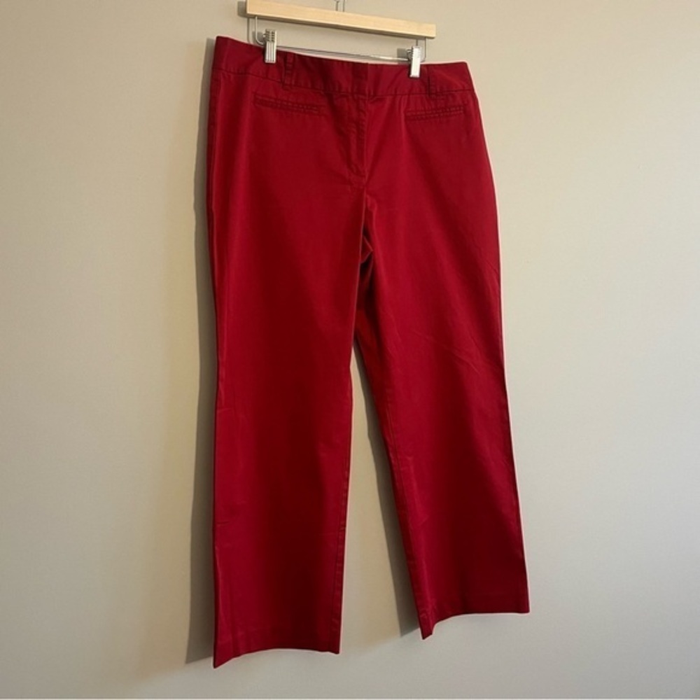 Vintage Talbots Women’s 16 Petite Mid Rise Red Pants Stretch Preppy Holiday